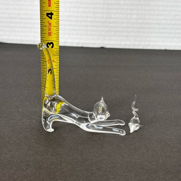 (2) Art Glass Cat And Mouse Figurines - Picture 7 of 13